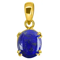 RRVGEM Lapis Lazuli Lazwart Gemstone Weight 2.50 Ratti Lapis Lazuli Gold Plated Pendant/Locket Certified Natural Loose Lajwart for Men  Women By Lab - Certified-thumb2