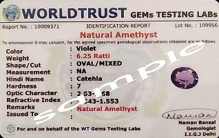 RRVGEM Certified Unheated Untreatet 10.00 Ratti A+ Quality Natural Amethyst Loose Gemstone Amethyst Healing Stone For Women's and Men's By lab -Certified-thumb3