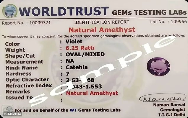 RRVGEM Certified Unheated Untreatet 10.00 Ratti A+ Quality Natural Amethyst Loose Gemstone Amethyst Healing Stone For Women's and Men's By lab -Certified-thumb4