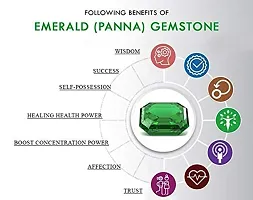 RRVGEM Certified Natural 3.00 Carat - 3.25 Ratti Zambian Emerald Panna Silver plated Astrological Purpose Adjustable Ring for Women's and Men's LAB -CERTIFIED-thumb4