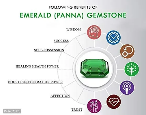 RRVGEM Certified Natural 3.00 Carat - 3.25 Ratti Zambian Emerald Panna Silver plated Astrological Purpose Adjustable Ring for Women's and Men's LAB -CERTIFIED-thumb5