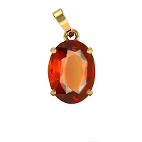 RRVGEM Natural Gomedh Pendant 2.25 Carat (Gomed Hessonite Pendant Garnet Gomed Astrological Gold Pendant Locket Top A1+ Quality Loose Gemstone For Men And Women By Lab - Certified-thumb2