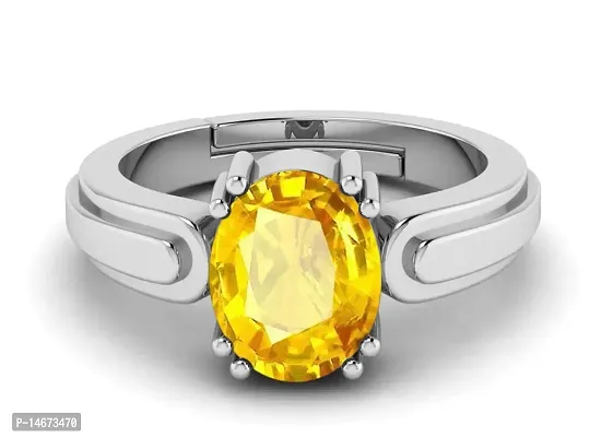 Natural Certified Yellow Sapphire Pukhraj Ring 3.90-9.20 Carat With  Panchadhatu Astrology Ring for Unisex, Genuine Yellow Sapphire Ring - Etsy