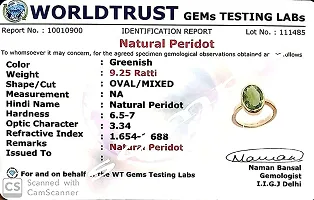 RRVGEM 2.25 RATTI Certified Unheated Untreatet Natural Peridot Loose Gemstone For MEN and WOMEN by Lab - Certified-thumb3