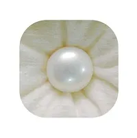 RRVGEM Moti Stone Ring 4.25 Ratti South Sea Pearl Stone Ring Silver Plated with Lab Certified Card{Pearl Gemstone Original Certified/Pearl South sea/moti Gemstone Certified Natural}for Men and Women-thumb2