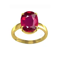 RRVGEM Natural Ruby Stone Manik Ring Adjustable Panchdhatu Ring Gemstone Gold Plated Ring ruby/manik Ring (3.25 Ratti 2.30 Carat) For Men's/Women's-thumb1