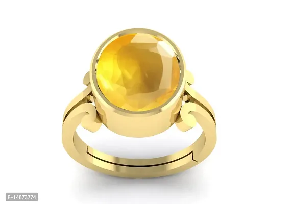 4cts 5ratti Natural yellow sapphire untreated certified pukhraj in 18k gold  ring