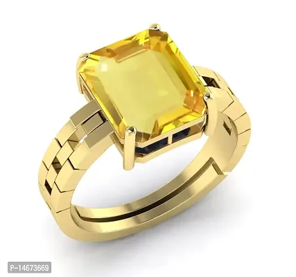 Yellow sapphire gents ring on sale design