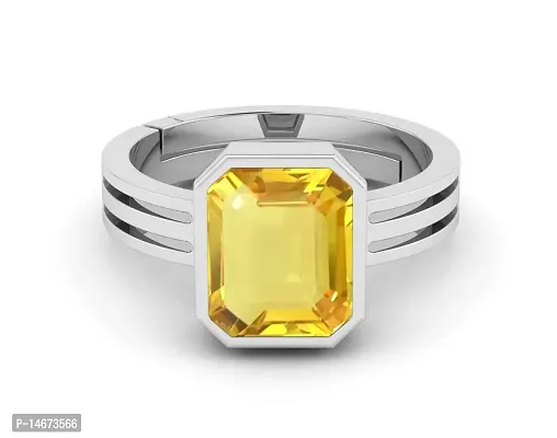 Buy Certified Pukhraj Gemstone Men Ring/ Yellow Sapphire 4.00-11.00 Ct. 925  Sterling Silver Rashi Ratan Astrological Purpose Ring Mothers Day Online in  India - Etsy
