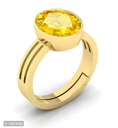 Pukhraj stone ring hot sale design for man