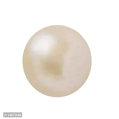RRVGEM Pearl Stone 2.25 Ratti Pearl Stone with Lab Certified Card {Pearl Gemstone moti Gemstone Certified Natural }for Men and Women