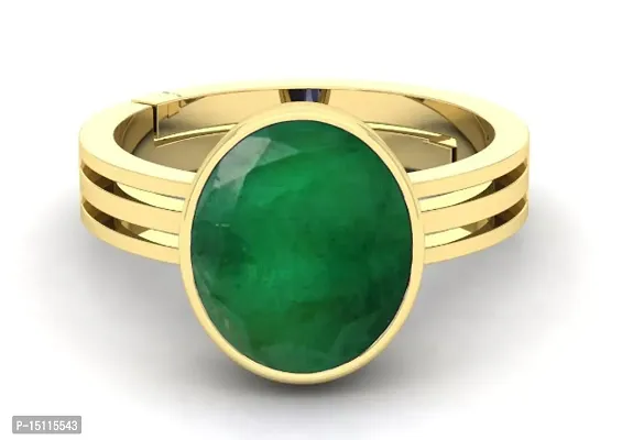 Emerald Stone Ring 5.00 Carat 5.25 RATTI Natural Emerald Ring Gold Plated Adjustable Ring Astrological Gemstone EMERALD RING for Men and Women