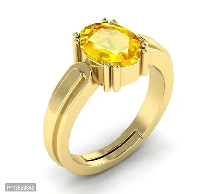 Empress Yellow sapphire (Pukhraj) gold ring – Kundaligems.com