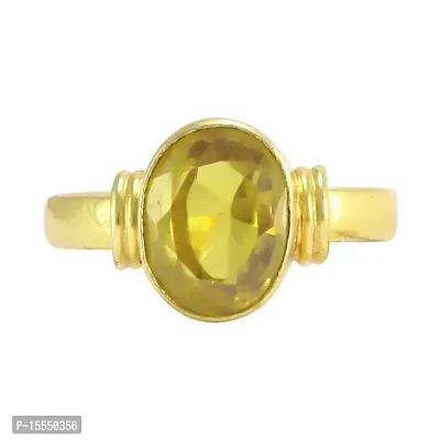 YELLOW SAPPHIRE RING 9.00 CARAT 10.25 Ratti Natural Yellow Sapphire Stone  RING Pukhraj RING Oval Shape Adjustable SILVER Ring For Girl And Women
