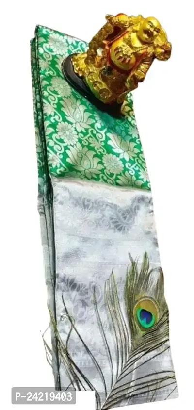 THE STYLE TRADER Banarsi Soft Silk Saree With Blouse Piece For Women  Girls(Green)-thumb0