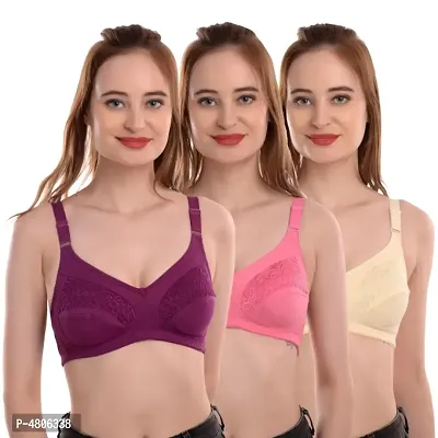 Non Padded Seamed Women's Everyday Bras Pack of 3
