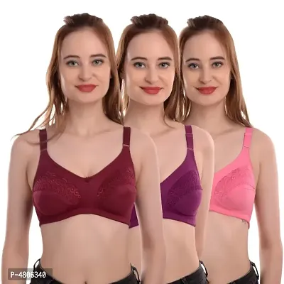 Non Padded Seamed Women's Everyday Bras Pack of 3-thumb0