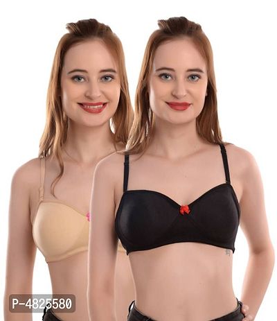 Casual Non Padded Double Layered Cups Seamless Women's T-Shirt Bras-thumb0