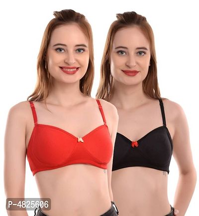 Casual Non Padded Double Layered Cups Seamless Women's T-Shirt Bras