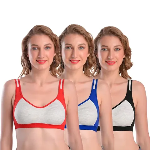 Solid Casual wear Bra Combo of 3 for Women