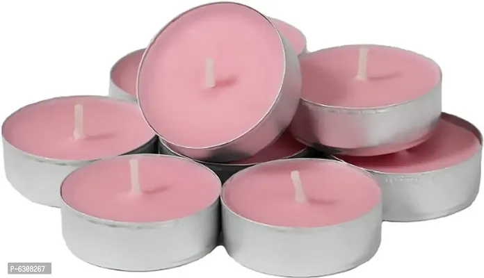 Pink Colored 10 Tea Light Rose Scented Candles for self Love Healing and Intention Rituals with Essential Oils-thumb0