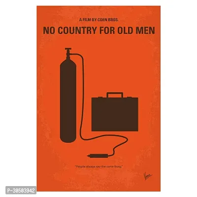 D creative No Country For Old Men - Minimal Vintage Movie Posters - Exclusive Artwork Collection | 300GSM Paper, No Frame, No Sticker, 12x18 inches, MinMov 138