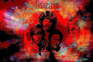 D creative The Doors Music Band Poster - Jim Morrison Exclusive Artwork Collection | 300GSM Paper, No Frame, No Sticker, 12x18 inches, Design 6-thumb1