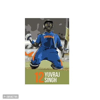 D creative Yuvraj Singh Successful Quotes Oil Painting Poster For Players Students Cricket Sports Printed Stickers L X H 12 X 18 Cms-thumb0