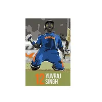 D creative Yuvraj Singh Successful Quotes Oil Painting Poster For Players Students Cricket Sports Printed Stickers L X H 12 X 18 Cms-thumb1