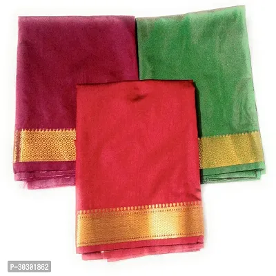 Reliable Multicoloured Silk Cotton Unstitched Blouse For Women Pack Of 3