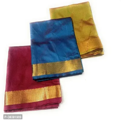 Reliable Multicoloured Silk Cotton Unstitched Blouse For Women Pack Of 3