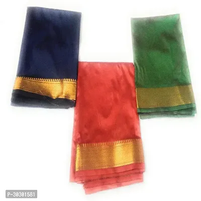 Reliable Multicoloured Silk Cotton Unstitched Blouse For Women Pack Of 3-thumb0