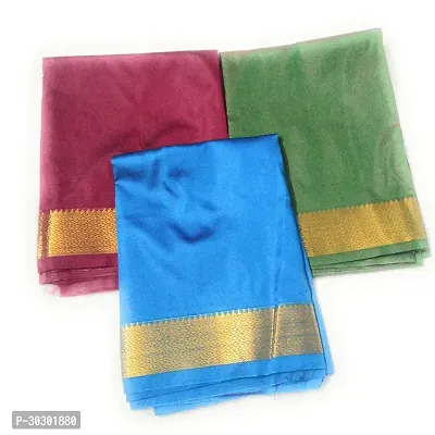 Reliable Multicoloured Silk Cotton Unstitched Blouse For Women Pack Of 3-thumb0