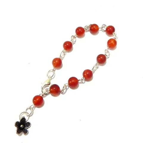 Charming Gemstone Carnelian with charm Bracelet