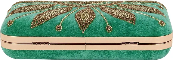 Flawo Party Formal Casual Light Green  Clutch-thumb3