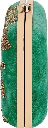 Flawo Party Formal Casual Light Green  Clutch-thumb4