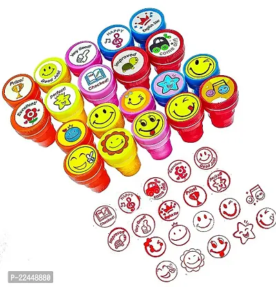 Rubber Emoji Stamps 20 Pcs Emoji Stamp With Smile Design Face Rubber Emoji Stamps Toys For Kids-thumb0