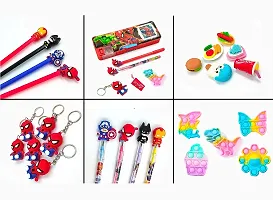 Spider Man Magnetic Pencil Box With Combo 5 Items 1 Pen 1 Pencil 1 Pop 1 Eraser 1 Key Chain ( SpiderMan ) Pack of 6-thumb4