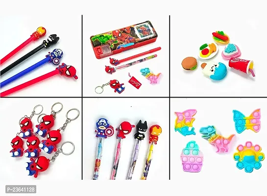 Spider Man Magnetic Pencil Box With Combo 5 Items 1 Pen 1 Pencil 1 Pop 1 Eraser 1 Key Chain ( SpiderMan ) Pack of 6-thumb5