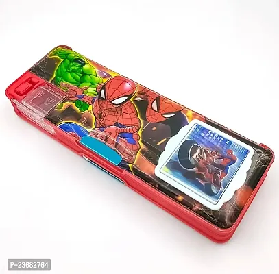 Rza Spider Man Magnetic Pencil Box With Combo 5 Items 1 Pen 1 Pencil 1 Eraser 1 Key Chain ( SpiderMan ) Pack of 5-thumb4