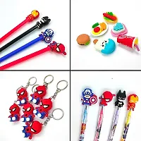 Rza Spider Man Magnetic Pencil Box With Combo 5 Items 1 Pen 1 Pencil 1 Eraser 1 Key Chain ( SpiderMan ) Pack of 5-thumb4