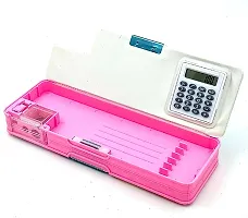 2023 Magnetic Pencil Box with Calculator  Dual Sharpener for Kids for School, Barbie Big Size Carto Pack of 1-thumb3