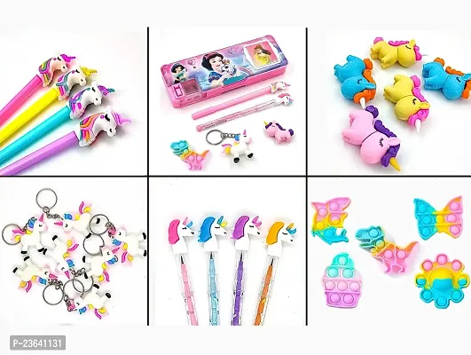 Barbie Magnetic Pencil Box With Combo 5 Items 1 Pen 1 Pencil 1 Pop 1 Eraser 1 Key Chain ( Barbie ) Pack of 6-thumb4