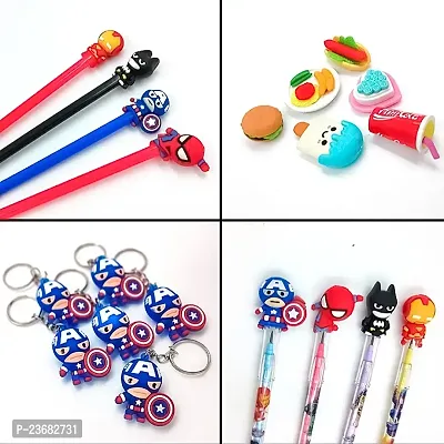 Rza Avengers Magnetic Pencil Box With Combo 5 Items 1 Pen 1 Pencil 1 Eraser 1 Key Chain ( Avengers ) Pack of 5-thumb2