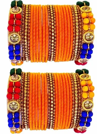 GLASS EMPIRE GLASS BANGLES SET FOR WOMEN OR GIRLS (PACK OF 46)