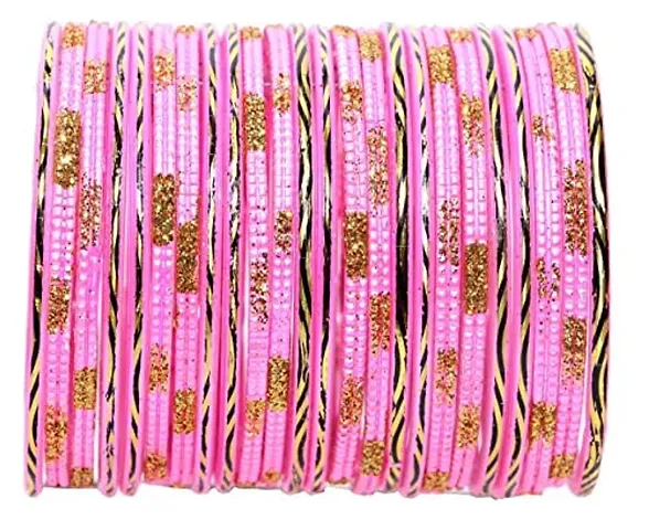 Shubhlaxmi glass designer bangle set for women,girls (Pack of 24)