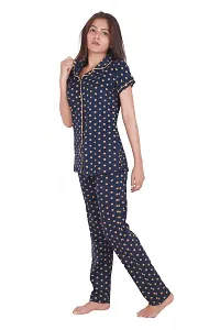 Pari Trend Women Printed Blue Night Suit Set ()-thumb1