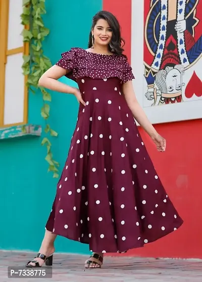 Exclusive rayon anarkali kurta for woman-thumb0