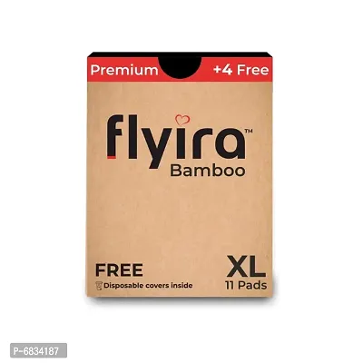 Flyira Premium Bamboo Sanitary Napkins-XL | 11 Pads, Pack Of 1-thumb0