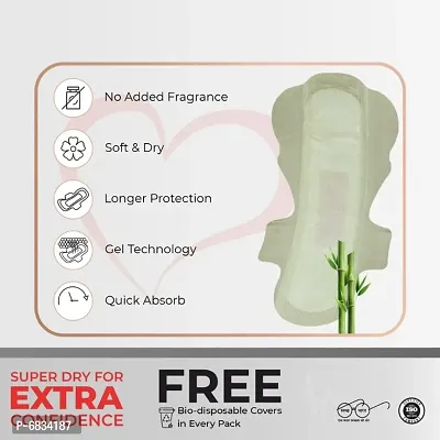 Flyira Premium Bamboo Sanitary Napkins-XL | 11 Pads, Pack Of 1-thumb3